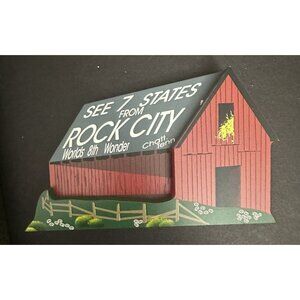 ROCK CITY BARN SEE 7 STATES SOLID WOOD CHATTANOOGA TN SHELIA’S 1994 + Box
